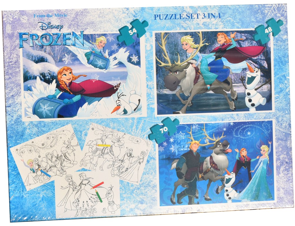 Set puzzle 3 in 1 Disney Frozen 22x32cm